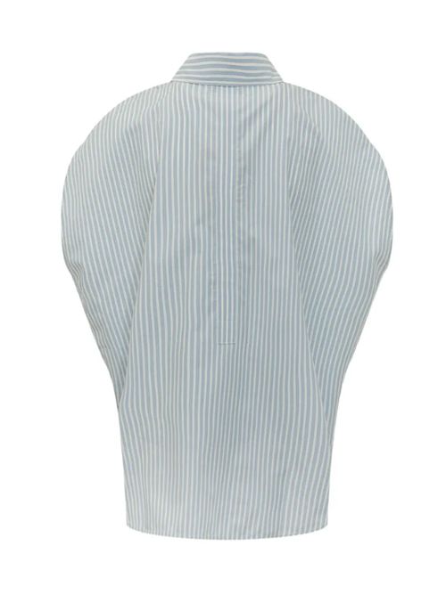 STRIPED COTTON POPLIN BLOUSE WOOLRICH | CFWWSI2021FRUT537831199 STRIPE BLUE WHIFF